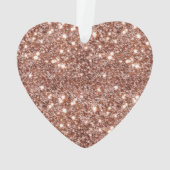 Roos Peach Gold Glam Ornament (achterkant)