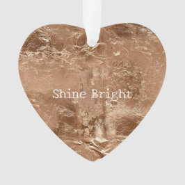 Roos Peach Gold Glam Ornament