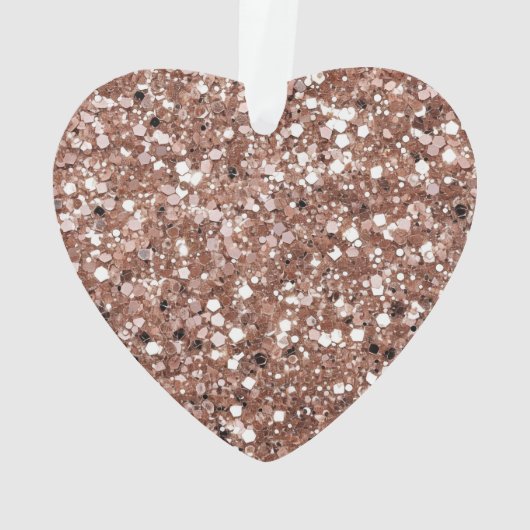 Roos Peach Gold Glam Ornament (achterkant)