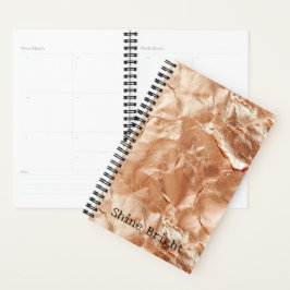 Roos Peach Gold Glam Planner
