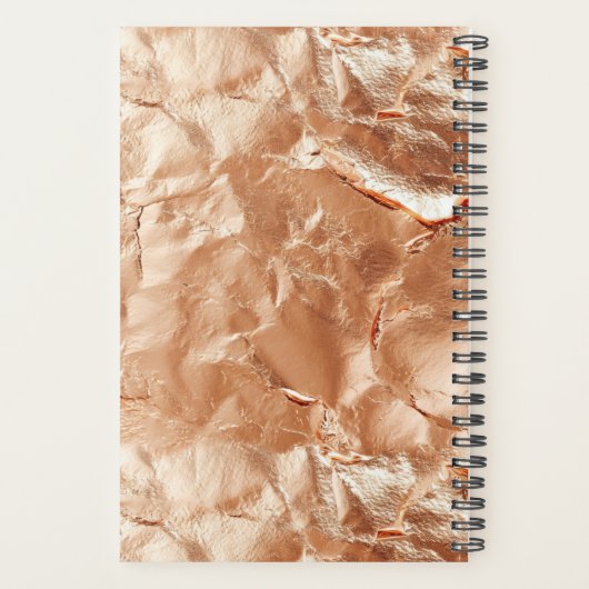 Roos Peach Gold Glam Planner (Achterkant)