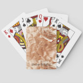 Roos Peach Gold Glam Pokerkaarten (Achterkant)