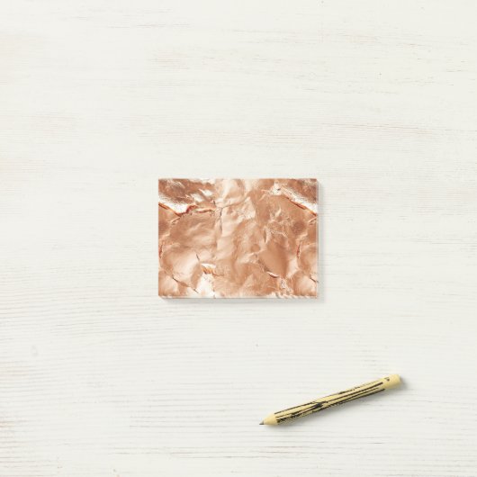 Roos Peach Gold Glam Post-it® Notes (Op bureau)