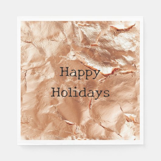 Roos Peach Gold Glam Servet (Voorkant)