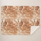 Roos Peach Gold Glam Sherpa Deken (Voorkant (horizontaal))