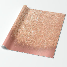 Roos Peach Makeup Confetti Glitter Beauty Copper Cadeaupapier