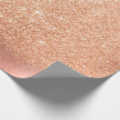 Roos Peach Makeup Confetti Glitter Beauty Copper Cadeaupapier (Hoek)