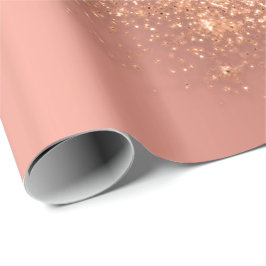 Roos Peach Makeup Confetti Glitter Beauty Copper Cadeaupapier