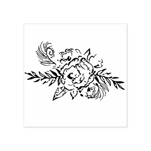 Roos & Peacock Maple Wood Art Stamp Rubberstempel (Afrduk)