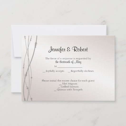 Roos Pearl 30e Jubileum-reactiekaart RSVP Kaartje (Voorkant)