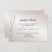 Roos Pearl 30e Jubileum-reactiekaart RSVP Kaartje (Voorkant / Achterkant)