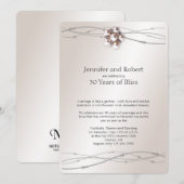 Roos Pearl 30th Wedding Jubileum Uitnodiging (Voorkant / Achterkant)