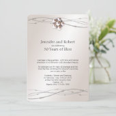 Roos Pearl 30th Wedding Jubileum Uitnodiging (Staand voorkant)