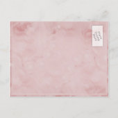 Roos Pearl Bewaar de datum Roze Uitnodigingen (Achterkant)