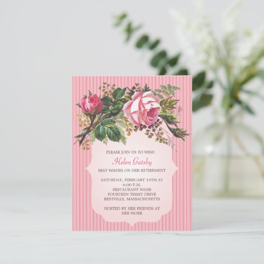  Roos Pensioenformule Kaart (Staand voorkant)