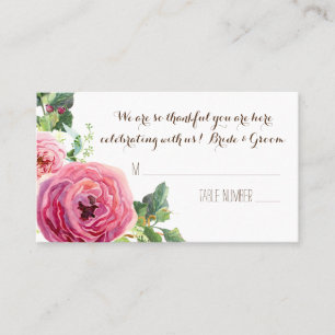 Roos Peony Leaf Krans Trouwtafel Plaats Kaarten Plaatskaartje