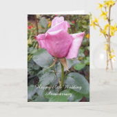 Roos persoonlijke 60e bruiloft Jubileum kaart (Gele Bloem)