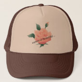 Roos (Perzik) - Prachtige natuur Trucker Pet (Voorkant)