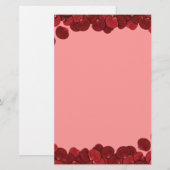 Roos Petal Border Briefpapier (Voorkant / Achterkant)