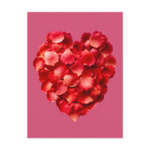 Roos Petal Heart Briefkaart