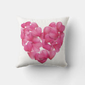 Roos Petal Heart Design Cushion Kussen (Achterkant)