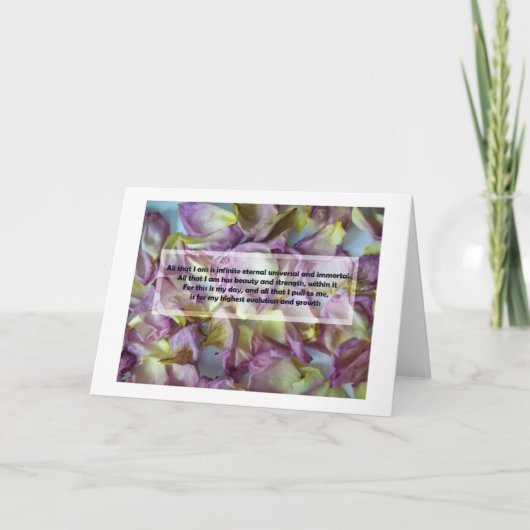 Roos Petal inspiratie Kaart (Voorkant)