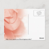 Roos Petal Lijst Briefkaart met Love Quote (Achterkant)
