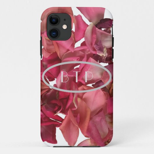 Roos Petal Pink Romantic Persoonlijk Case-Mate iPhone Case (Achterkant)