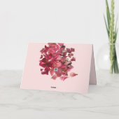 Roos Petal roze Romantic Weddenschap Hartelijk dan Bedankkaart (Achterkant)
