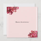 Roos Petal Roze Romantisch Vrijgezellenfeest Kaart (Achterkant)