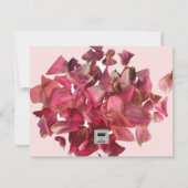 Roos Petal Roze Romantische Bruiloft Save The Date (Achterkant)