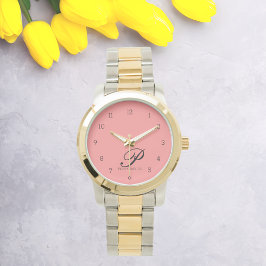 Roos Petal Script Charm Watch Horloge
