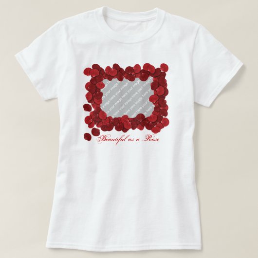 Roos Petal T-shirt voor de foto (Design voorkant)