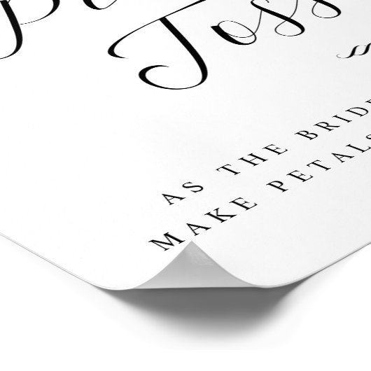 Roos Petal Toss stuurt een kalligrafie-bruiloft af Poster (Hoek)