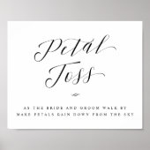 Roos Petal Toss stuurt een kalligrafie-bruiloft af Poster (Voorkant)