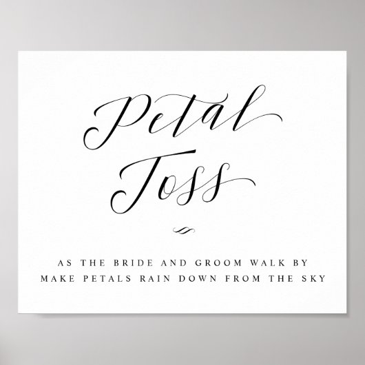 Roos Petal Toss stuurt een kalligrafie-bruiloft af Poster (Voorkant)