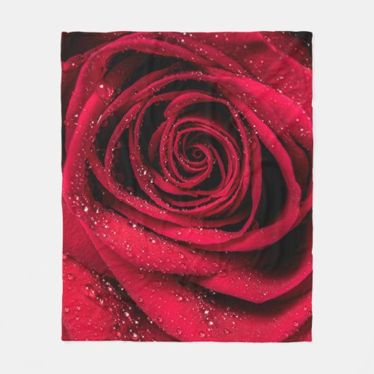 Roos Petals 1 Fleece Deken (Voorkant)