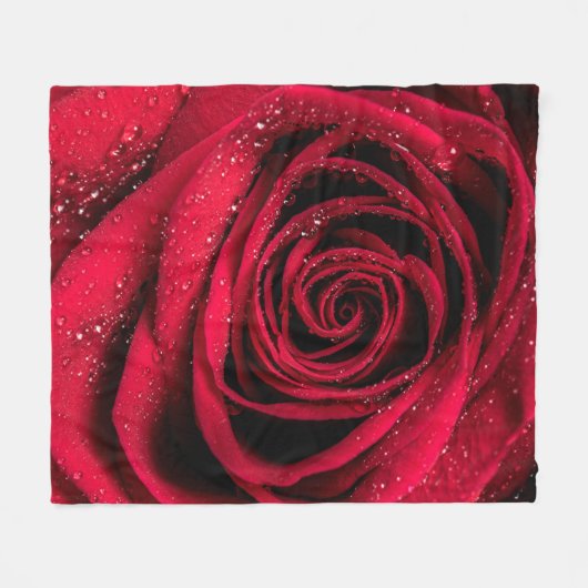 Roos Petals 1 Fleece Deken (Voorkant (Horizontaal))