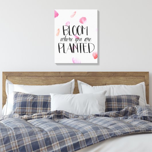 Roos Petals Bloom Canvas Afdruk (Insitu (Slaapkamer))