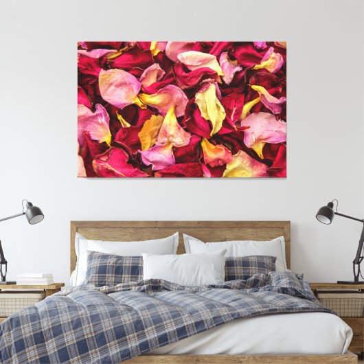 Roos Petals Canvas Afdruk (Insitu (Slaapkamer))