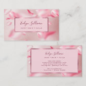 Roos Petals Faux Folie visitekaartje (Voorkant / Achterkant)