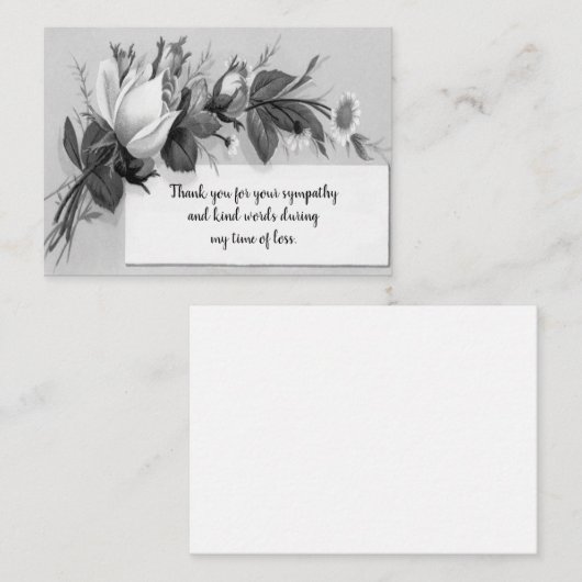 Roos Petals Hartelijk dank Notitiekaartje (Voorkant / Achterkant)