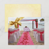 Roos Petals op een rode tapijtbruiloft Hartelijk d Bedankkaart (Voorkant / Achterkant)