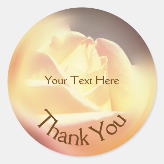Roos Petals ventilator Dank u persoonlijk Ronde Sticker (Voorkant)