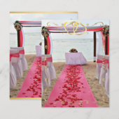 Roos petroleumether op de uitnodiging tot het rode (Voorkant / Achterkant)