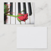 Roos Piano-profielkaart Visitekaartje (Voorkant / Achterkant)