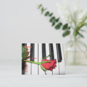 Roos Piano-profielkaart Visitekaartje (Staand voorkant)