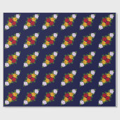 Roos pijlvormig cadeaupapier (Vlak)