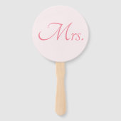 Roos Pink Elegant Mr en Mrs Modern Wedding Handwaaier (Achterkant)