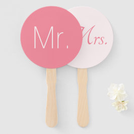 Roos Pink Elegant Mr en Mrs Modern Wedding Handwaaier